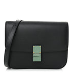 Liege Calfskin Medium Classic Box Flap Bag Anthracite
