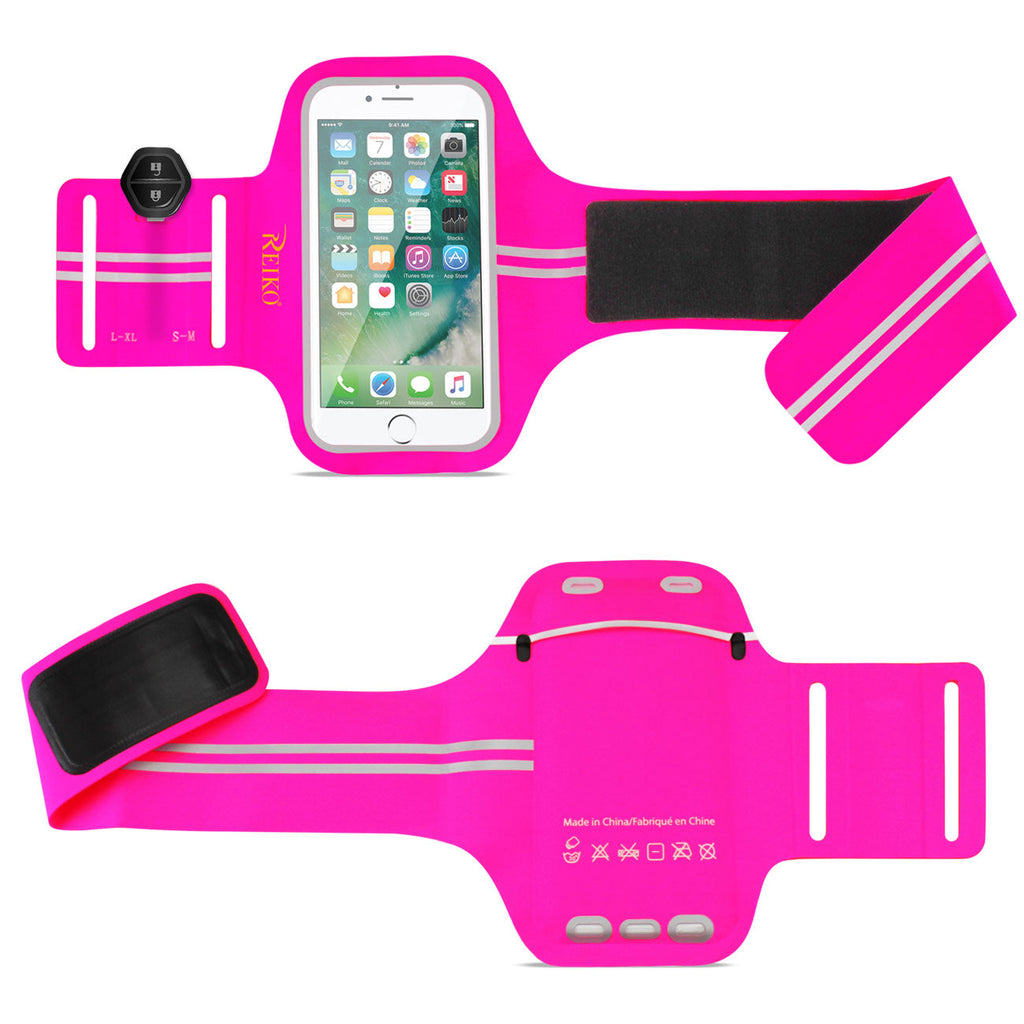 Reiko Running Sports Armband For Iphone 7 Plus/ 6S Plus Or 5.5 Inches Device In Pink (5.5X5.5 Inches)