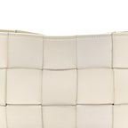 Calfskin Maxi Intrecciato Cassette Pouch On Strap Chalk