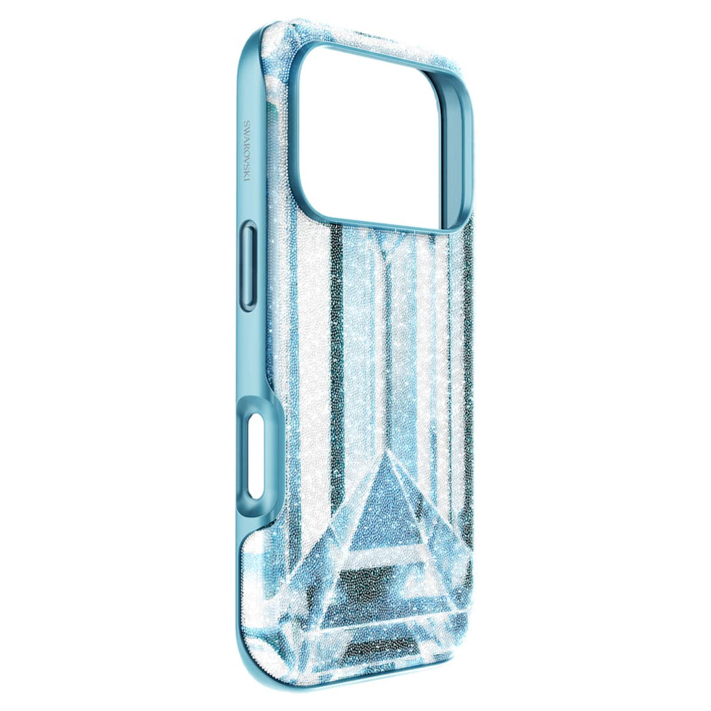 High smartphone case, Crystal effect, iPhone 17 Pro, Blue