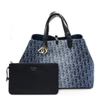 DIOR Denim Jacquard Oblique Large Toujours Blue