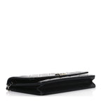 Patent Calfskin Quilted Boy Wallet On Chain WOC Black