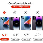 Entronix Anti-Spy Privacy Screen Protector Compatible with iPhone 14 - 2-Piece Combo