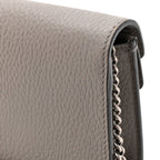 Dollar Calfskin Crystal Super Mini Dionysus Shoulder Bag Dusty Grey Black Diamond