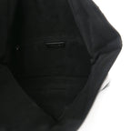 Lambskin Quilted Grip Clutch Black
