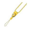 Reiko Long Lanyard Strap With Clip In Yellow