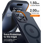 Entronix [Magnetic] Case Compatible with iPhone 15 Pro - Translucent Frosted Matte