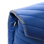 Metallic Calfskin Y Quilted Monogram Toy Loulou Crossbody Bag Blue Royal