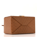 Calfskin Monogram Take Away Box Dusty Vintage Brown Gold