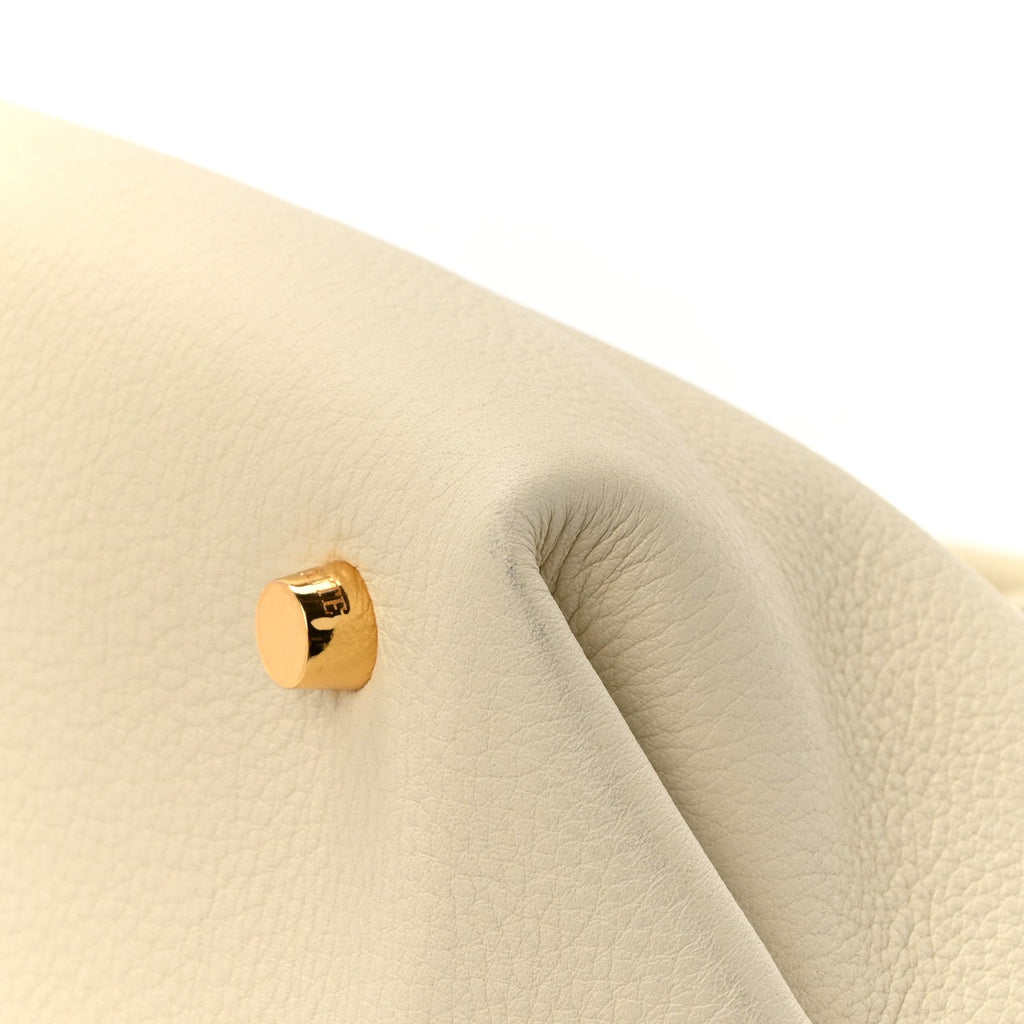 Pebbled Calfskin Medium Amelia Tote Ivory