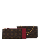 Monogram Pochette Felicie Chain Wallet Fuchsia