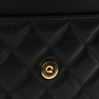 Lambskin Quilted Wallet On Chain WOC Black