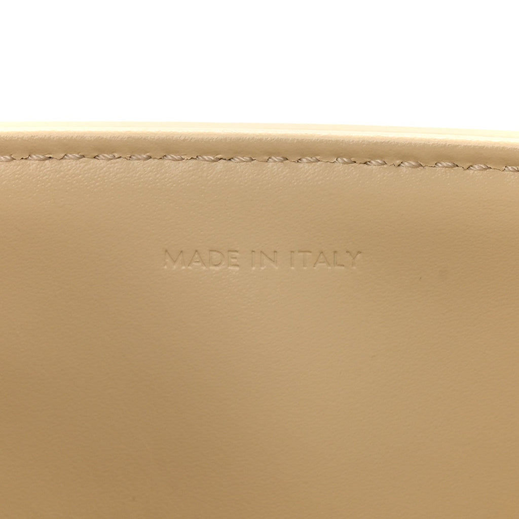 Satinated Calfskin Small 16 Top Handle Bag Beige