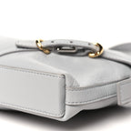 Tumbled Calfskin Mini Voyou Boyfriend Party Bag Light Grey