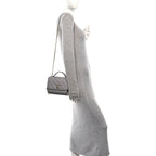 Caviar Quilted Small Business Affinity Flap Grey