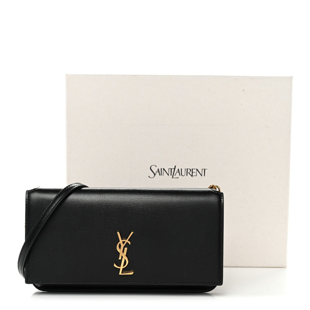 Calfskin Monogram Cassandre Phone Holder With Strap Black