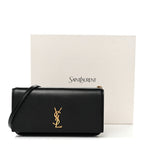 Calfskin Monogram Cassandre Phone Holder With Strap Black