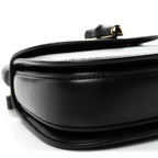 Boarded Dyana Lux Calfskin Web Monochrome Mini Bamboo 1947 Top Handle Bag Black