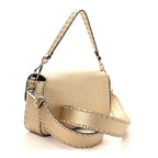 Cuoio Roma Sellerissima Nappa Sintetica Tape Stitch Baguette Platino