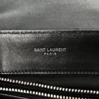Calfskin Y Quilted Monogram Small Loulou Chain Satchel Black