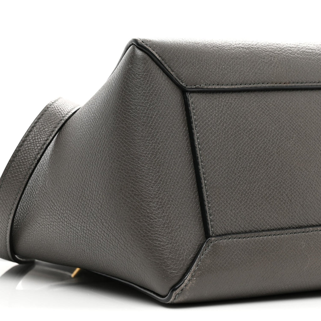 Grained Calfskin Micro Belt Bag Grey
