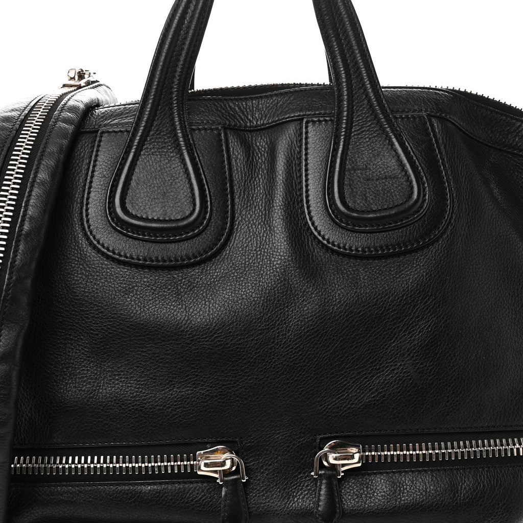 Calfskin Large Zip Nightingale  Black