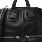 Calfskin Large Zip Nightingale  Black