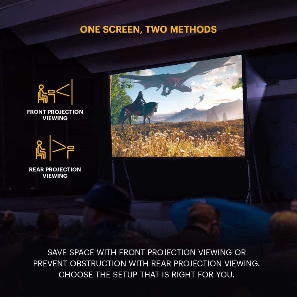 Kodak 150" Dual Portable Projector Screen with Stand and Carry Case