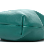 Mellow Nappa Lambskin Jade Mini Flamenco Knot Clutch Emerald Green