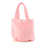 Terrycloth FF Embossed Beach Towel Tote Bag Pink