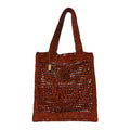 Raffia Summer Banana Tote Clay Brown