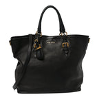 Vitello Daino Tote Black