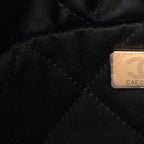 Shiny Calfskin Quilted Mini Chanel 22 Black