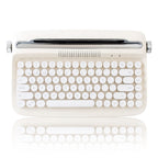 ACTTO B303 Wireless Keyboard, Retro Bluetooth Aesthetic Typewriter Style Keyboard with Integrated Stand for Multi-Device