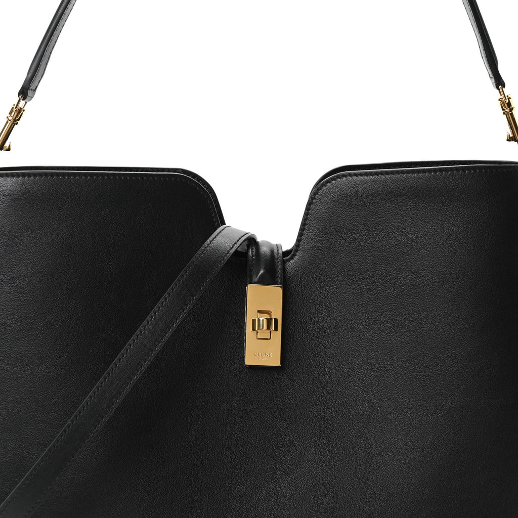 Smooth Calfskin Medium Camille 16 Soft Bag Black