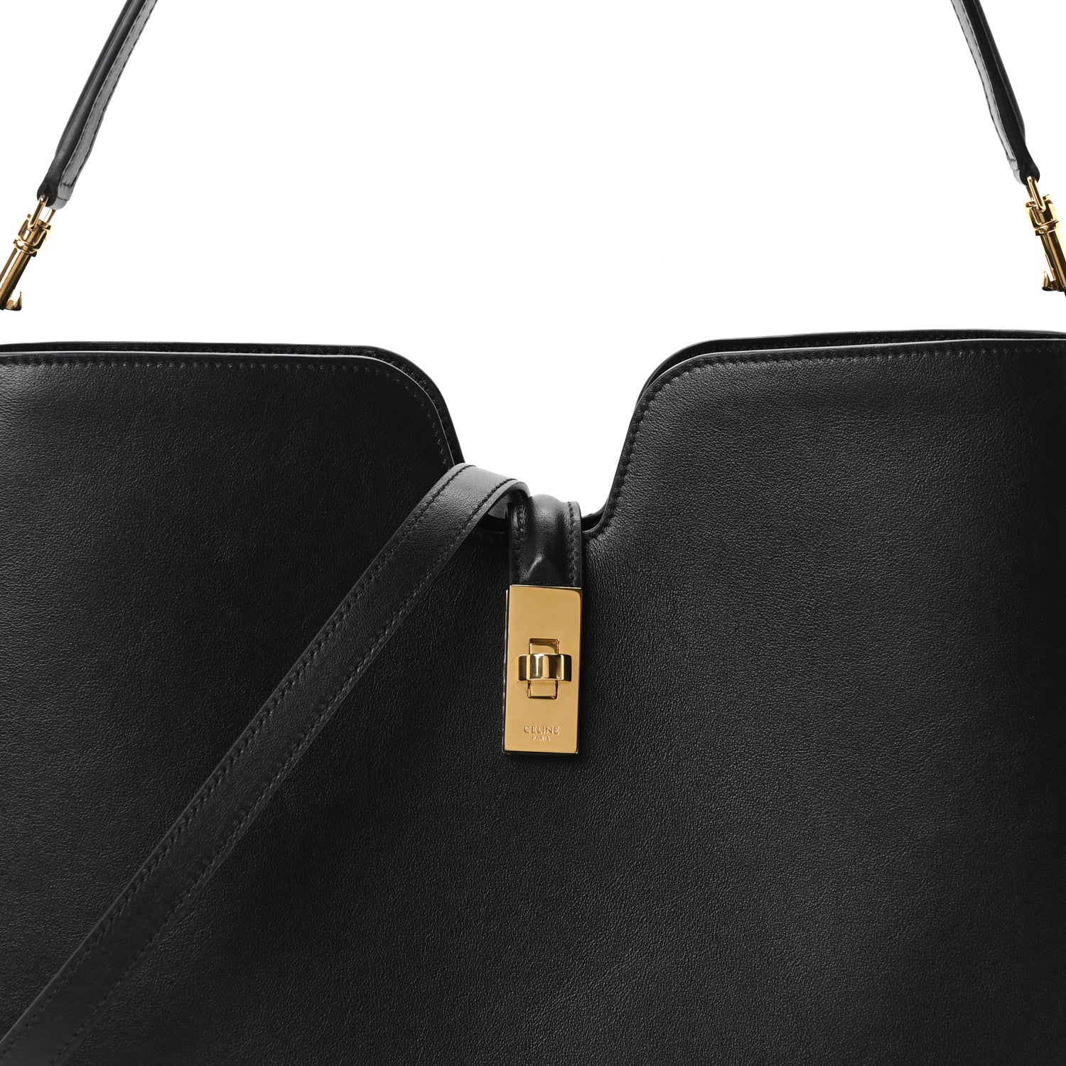 Smooth Calfskin Medium Camille 16 Soft Bag Black