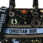 Canvas Pixel Zodiac Embroidered Medium Lady D-Lite Nero Multicolor