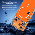 Entronix [Magnetic] Case Compatible with iPhone 17 Pro Max � Color Back w/ Camera Frame Stand & Rubber Edges