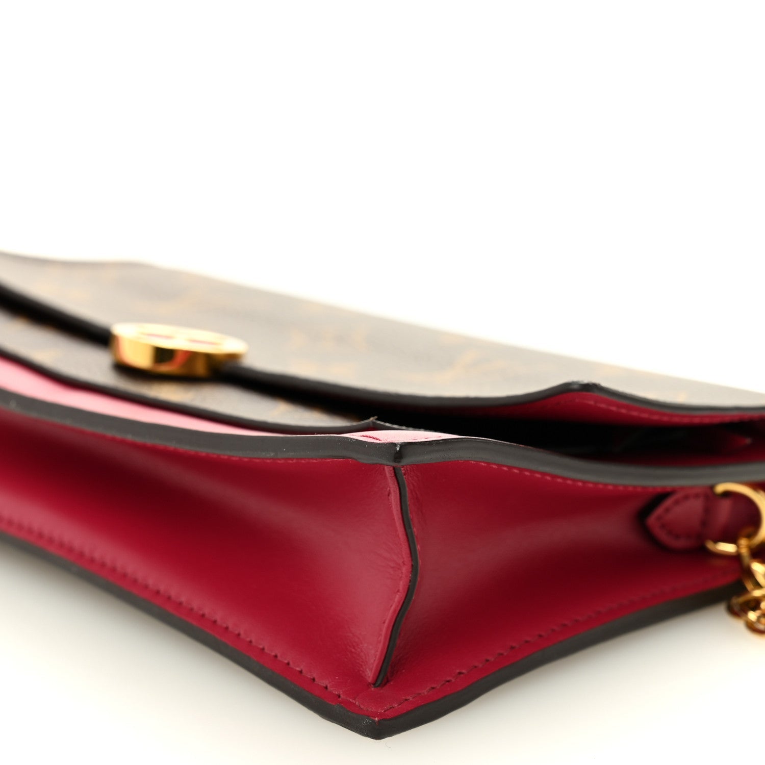 Monogram Flore Chain Wallet Fuchsia