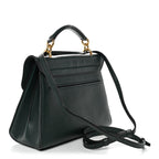 Calfskin Small Margot Top Handle Satchel Verde Olivo