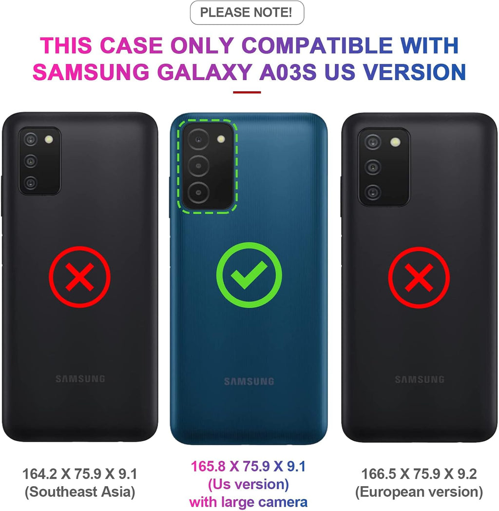 Entronix Bundle Compatible with Galaxy A03s - Heavy Duty Case & 1 Clear Screen Protector