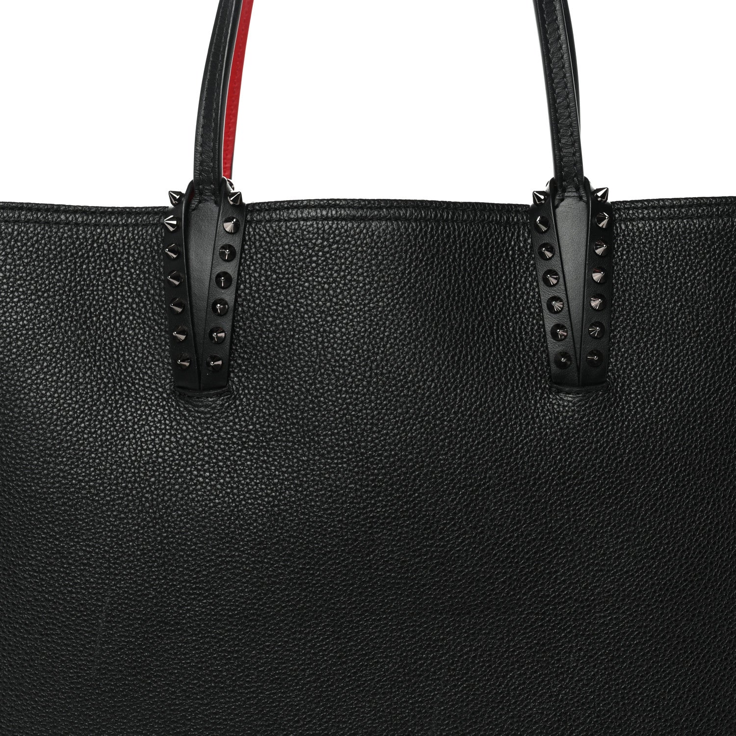 Calfskin Spikes East West Cabata Tote Black