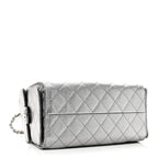 Metallic Caviar Quilted Small Chanel 25 Handbag Anthracite