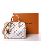 LV X TM Monogram Multicolor Speedy Bandouliere 25 White