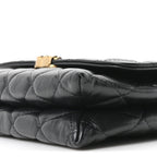 Lambskin Quilted Chanel 19 Chain Flap Wallet Black