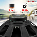 15 Inch Subwoofer 450 Watt Car Audio Sub Woofer 4 Ohm Pair w Deep Bass Replacement Component Loud Speaker for Auto Truck Vehicle -WF 15 140 4OHM 2PCS
