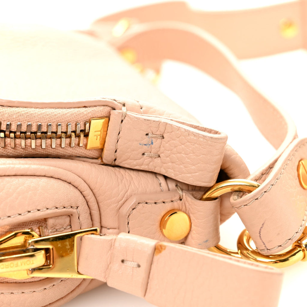 Pebbled Calfskin Jennifer Mini Crossbody Bag Blush Nude