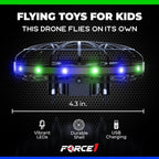 LED Hand Operated Drone for Kids or Adults - Hands Free Motion Sensor Mini Drones, Easy Indoor Flying Orb Ball Small UFO Toy for Boys and Girls (Green/Blue)