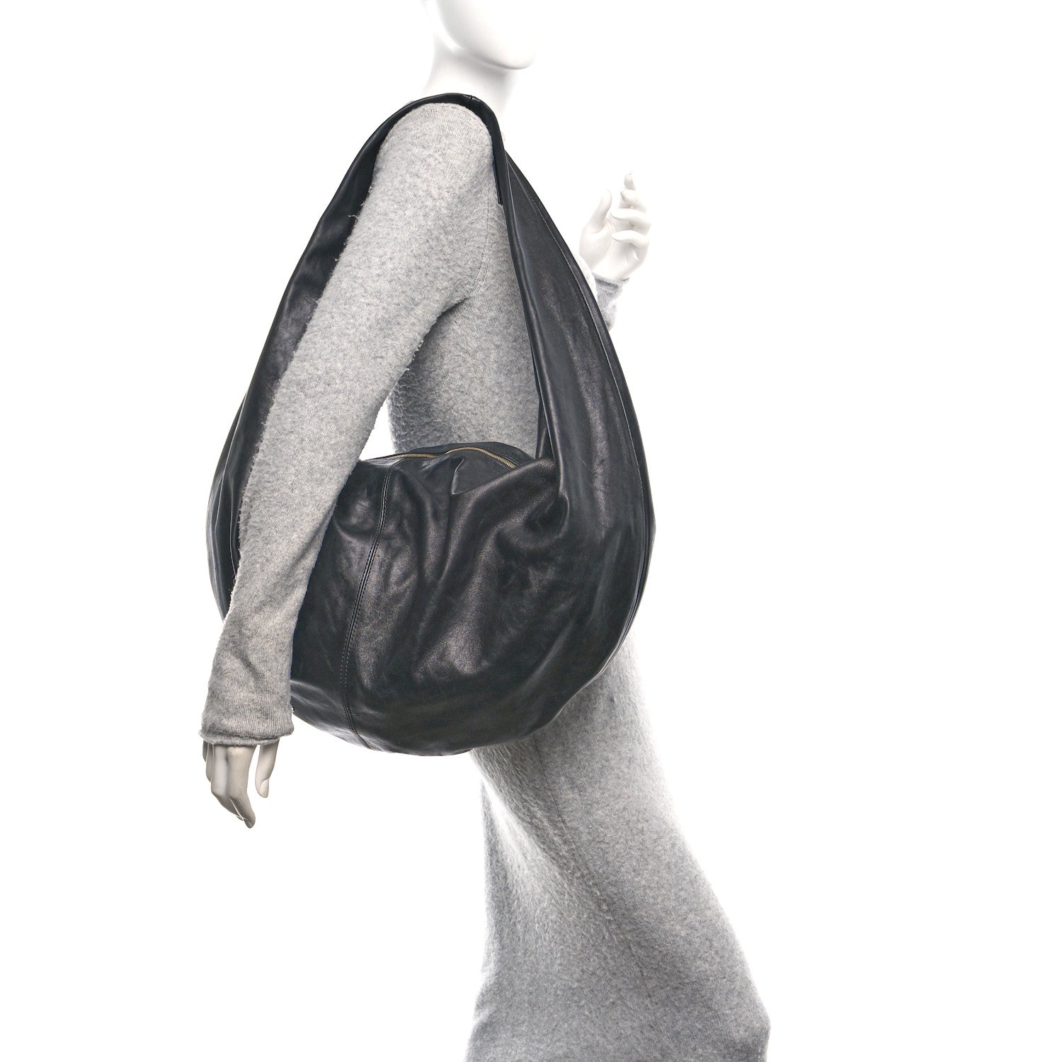 Vintage Calfskin Extra Large Olivia Hobo Black