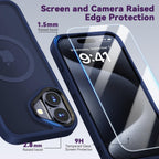 Entronix Bundle Compatible with iPhone 16 - [Magnetic] Translucent Matte Case & 2 Clear Screen Protectors